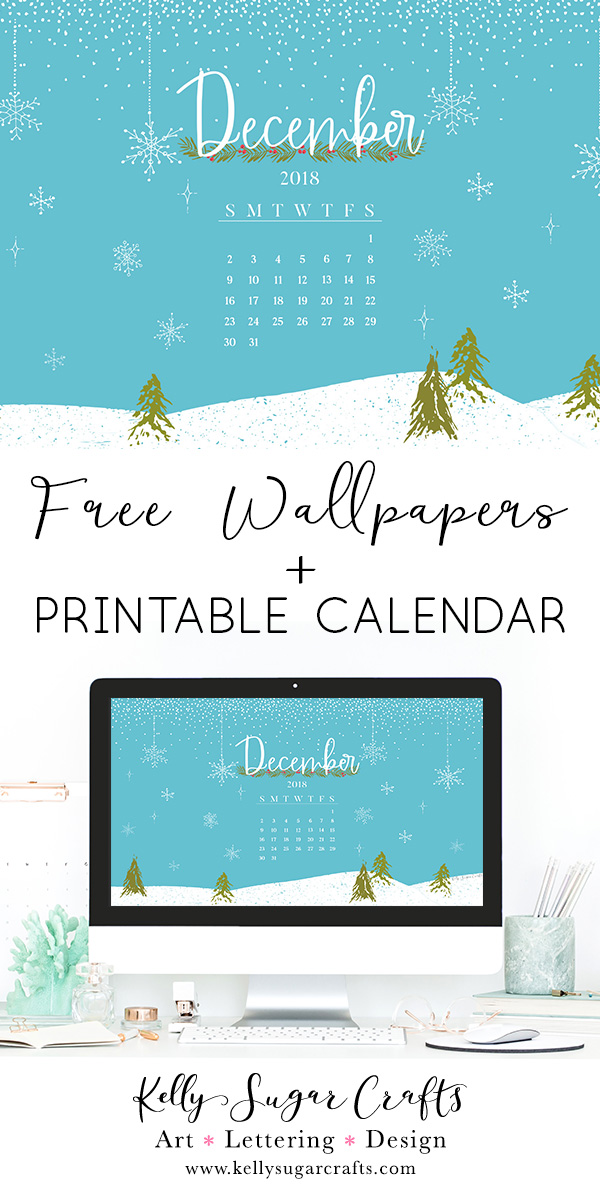Desktop Wallpaper December 2018 Calendar By Kelly Sugar - Led-backlit Lcd Display - HD Wallpaper 