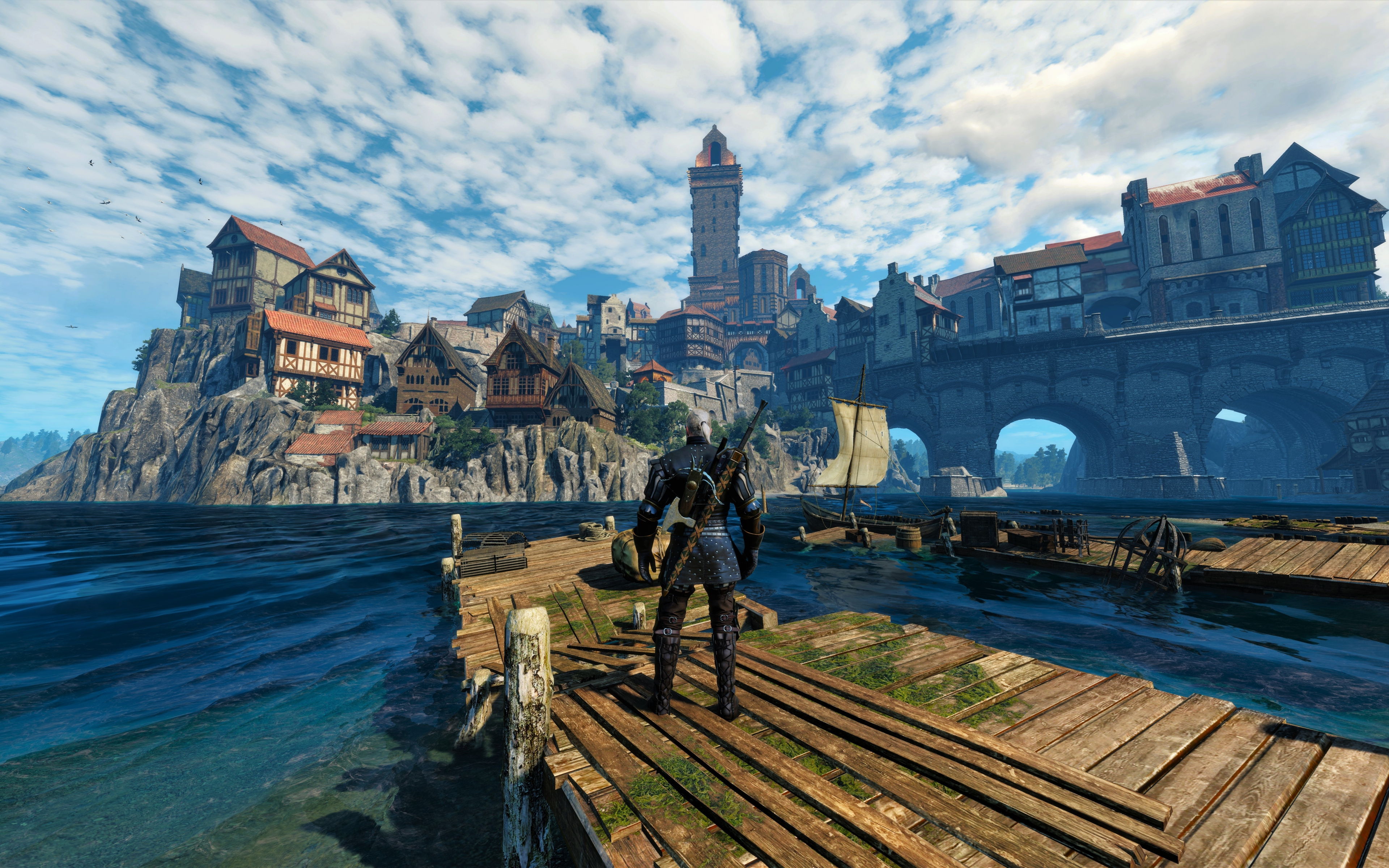 Video Game, Geralt Of Rivia, The Witcher - Novigrad Witcher 3 - HD Wallpaper 