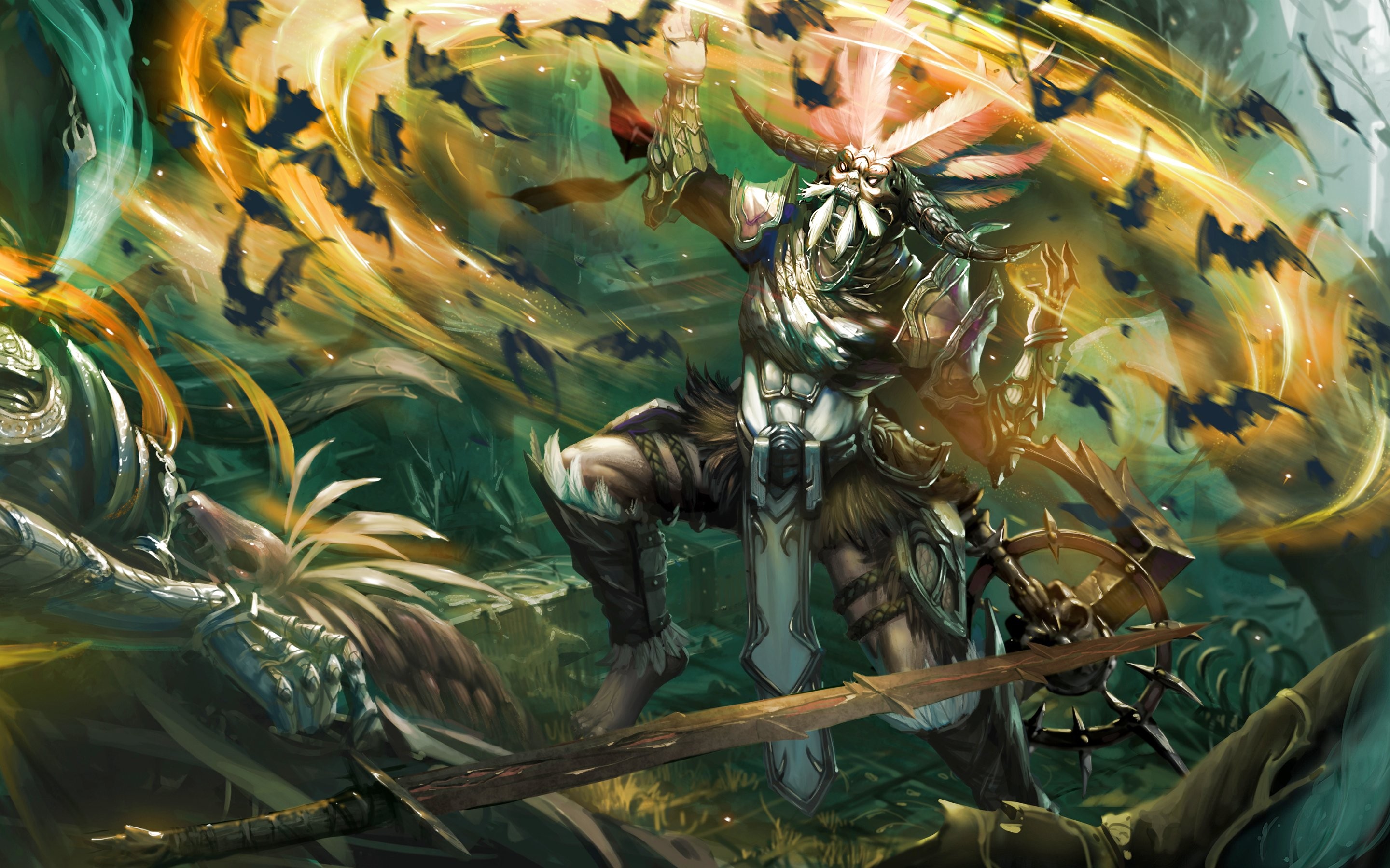 Colourful, Warrior, Fantasy, Fantasy, Dungeon, Rpg, - Illustration - HD Wallpaper 