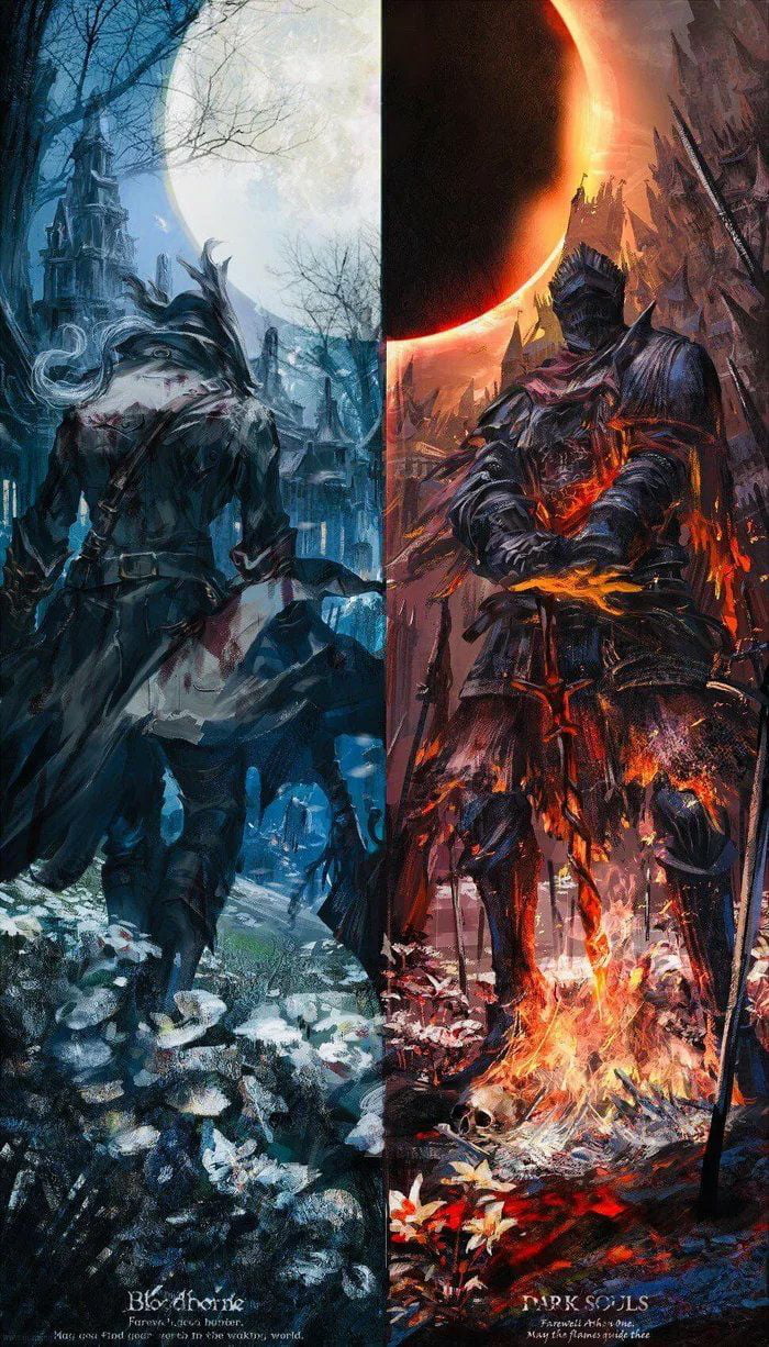 Bloodborne Dark Souls Poster - HD Wallpaper 