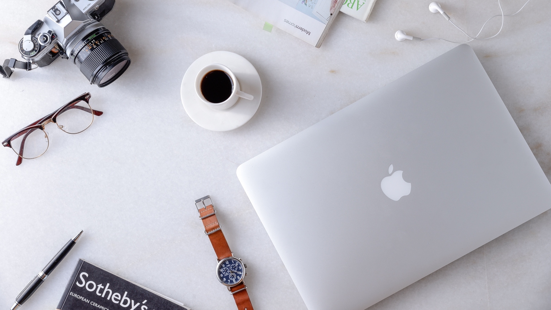 Wallpaper Macbook, Camera, Coffee, Watches, Ipod - Coffee And Macbook Wallpaper Hd - HD Wallpaper 