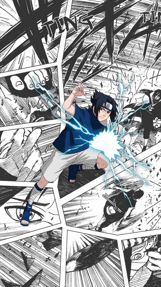 Itachi Vs Sasuke Manga 640x1136 Wallpaper