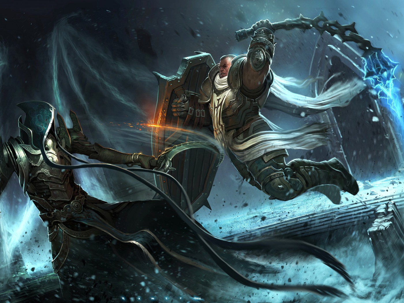 Wallpaper Diablo Iii Reaper Of Souls, Crusader, Blizzard - Diablo Reaper Of Souls - HD Wallpaper 