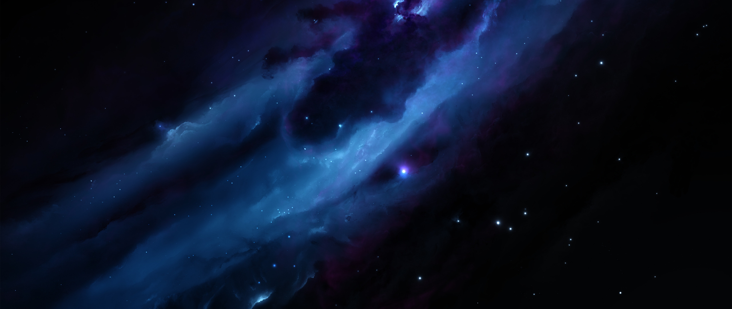 Galaxy, Clouds, Nebula, Stars, Space, Dark, Wallpaper - Space Wallpapers 4k Nebula - HD Wallpaper 