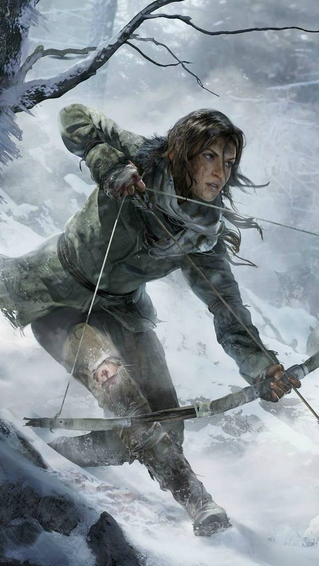 Rise Of The Tomb Raider Bow For 640 X 1136 Iphone 5 - Tomb Raider 4k Phone - HD Wallpaper 