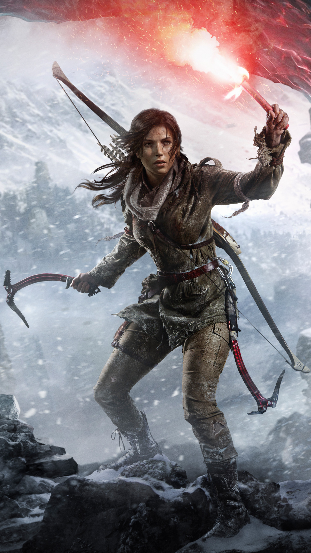 Rise Of The Tomb Raider Iphone Wallpaper 
 Data Src - Rise Of Tomb Raider Poster - HD Wallpaper 