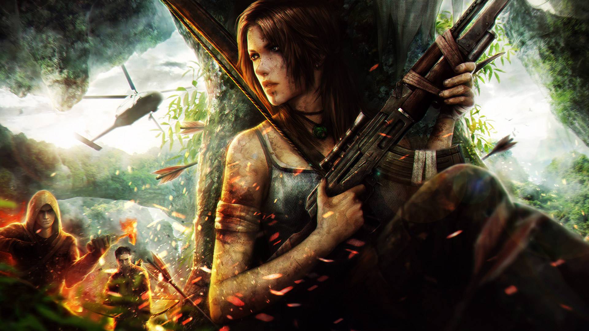 Lara Croft Wallpaper Art - HD Wallpaper 