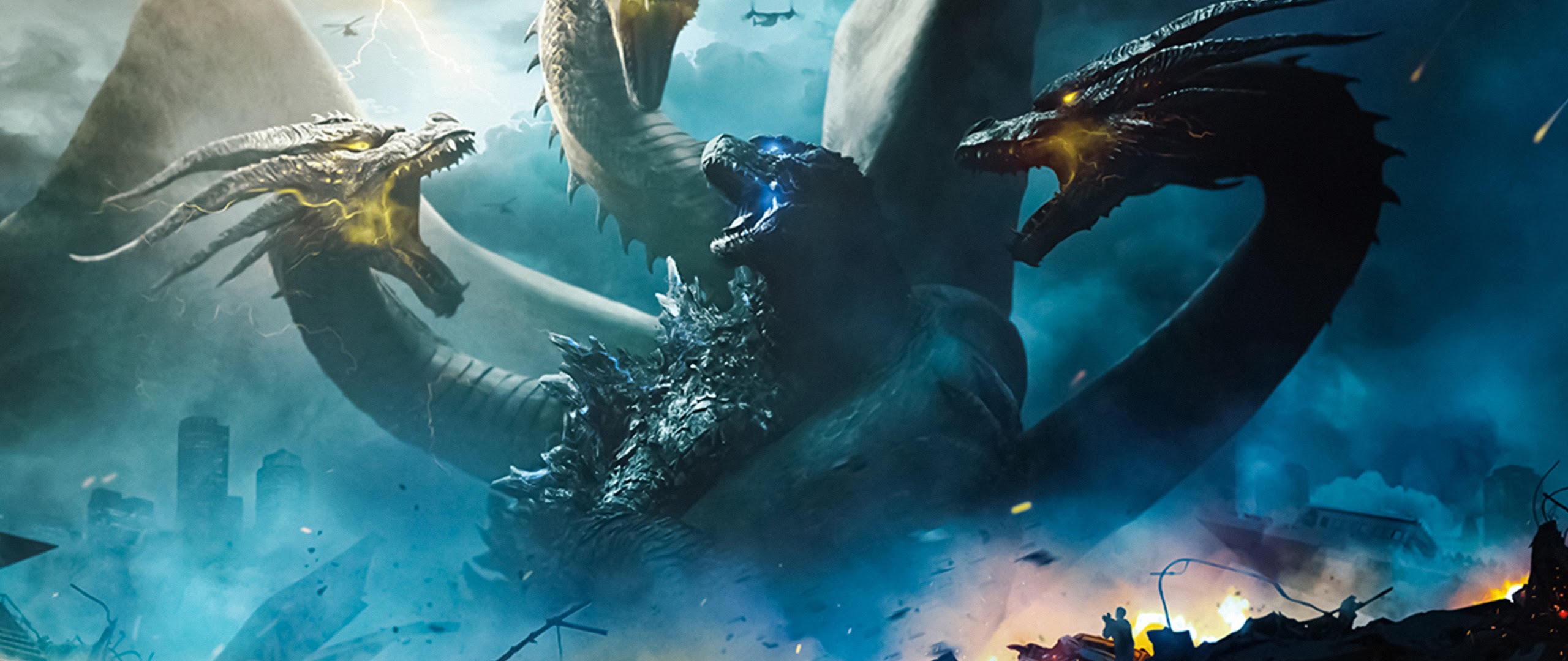 King Ghidorah, Godzilla - Godzilla 2 King Of Monsters - HD Wallpaper 