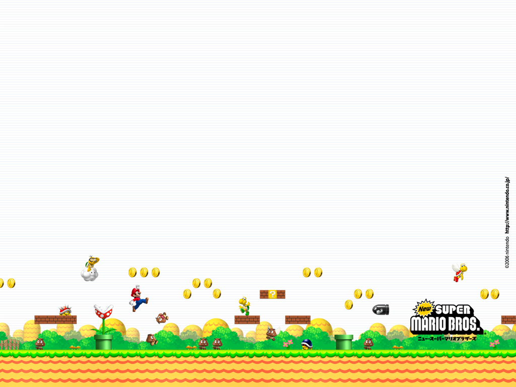 Mario Level White Background - HD Wallpaper 