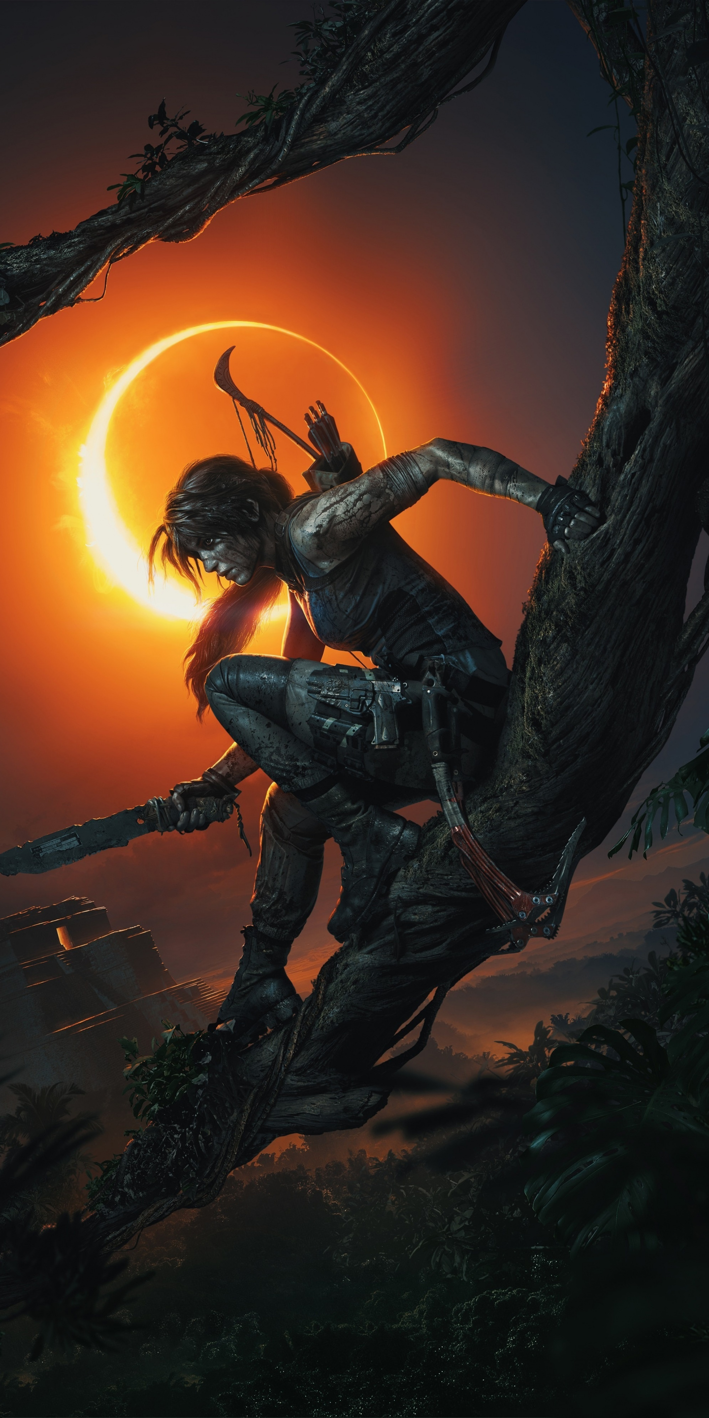 Shadow Of The Tomb Raider, Video Game, Dark, Night, - Shadow Of The Tomb Raider 4k - HD Wallpaper 