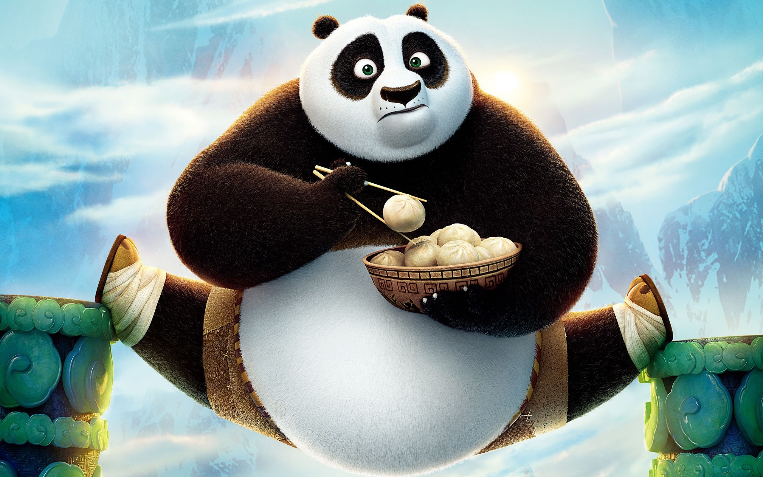 Kung Fu Panda Cute - HD Wallpaper 