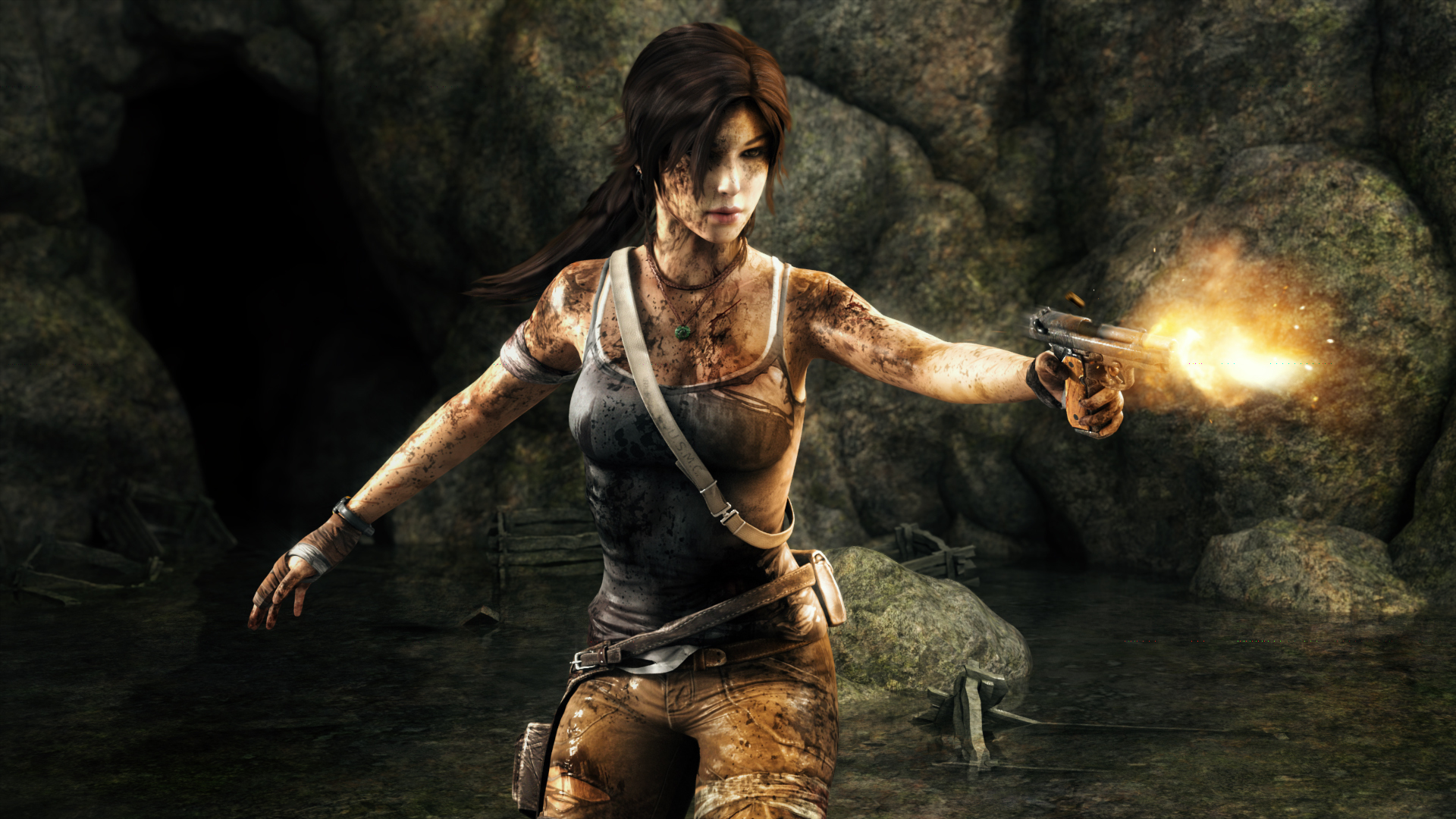 Lara Croft 2013 Pistole - HD Wallpaper 
