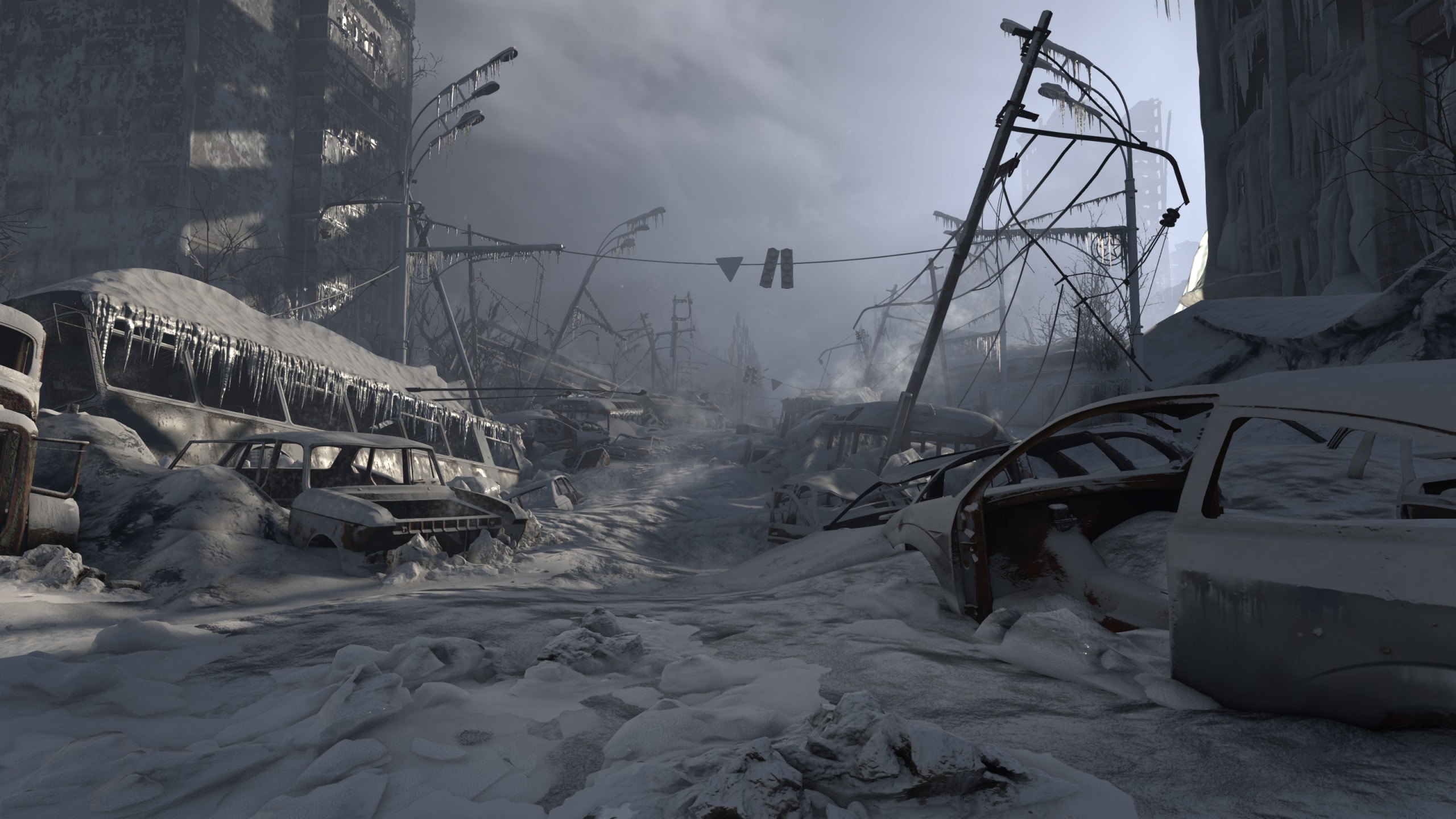 Metro Exodus, Post-apocalyptic, Snow, Fps Games, Destruction - Metro Game Winter Snow - HD Wallpaper 