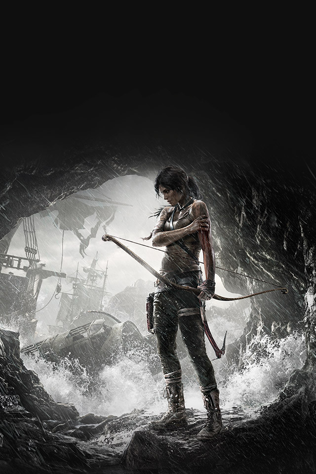 Com Apple Wallpaper Tomb Raider Cave Iphone4 - Tomb Raider Wallpaper Ipad - HD Wallpaper 