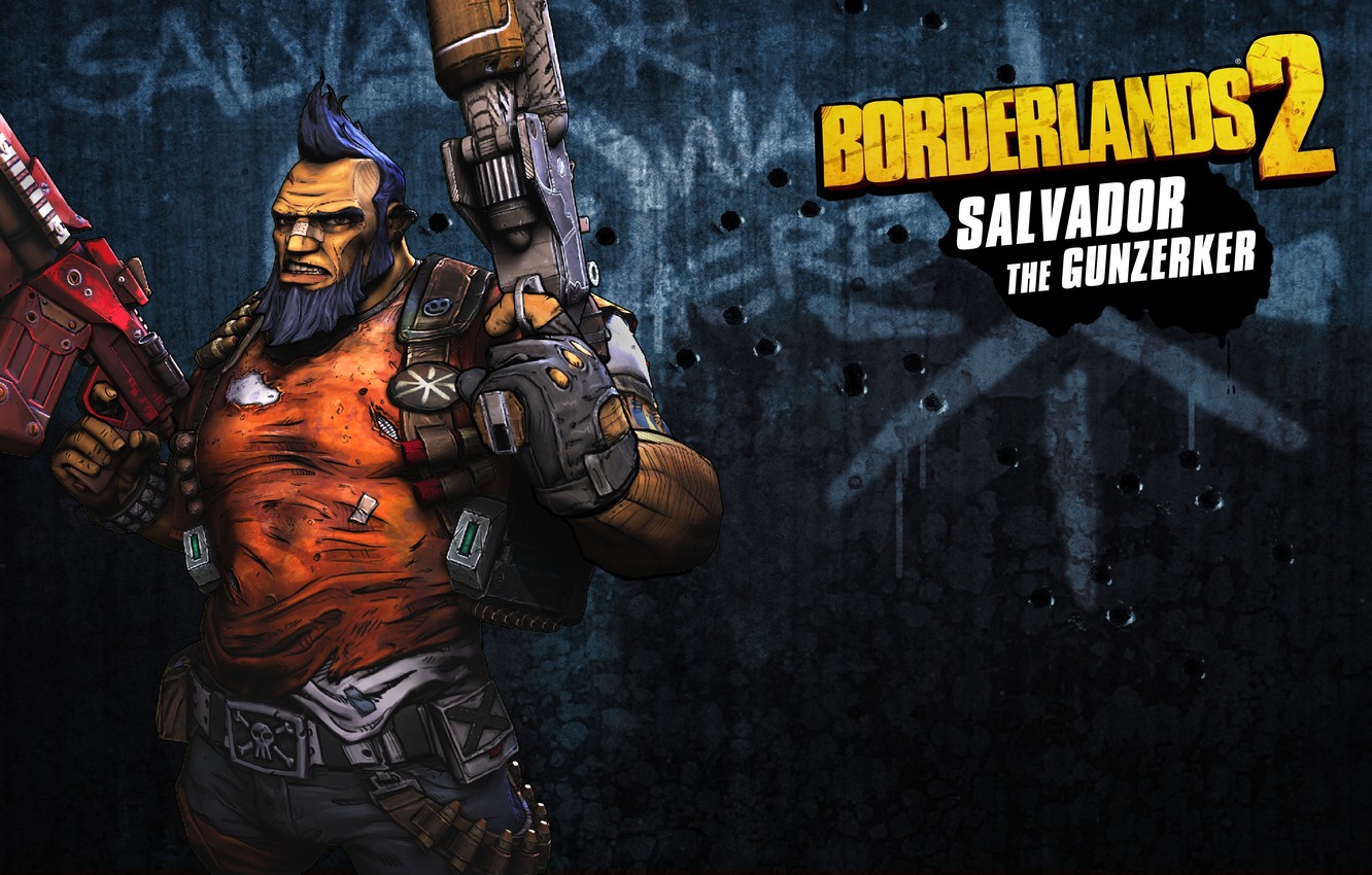 Photo Wallpaper Weapons, Anger, Man, Gun, Beard, Jock, - Borderlands 2 Wallpaper Gunzerker - HD Wallpaper 