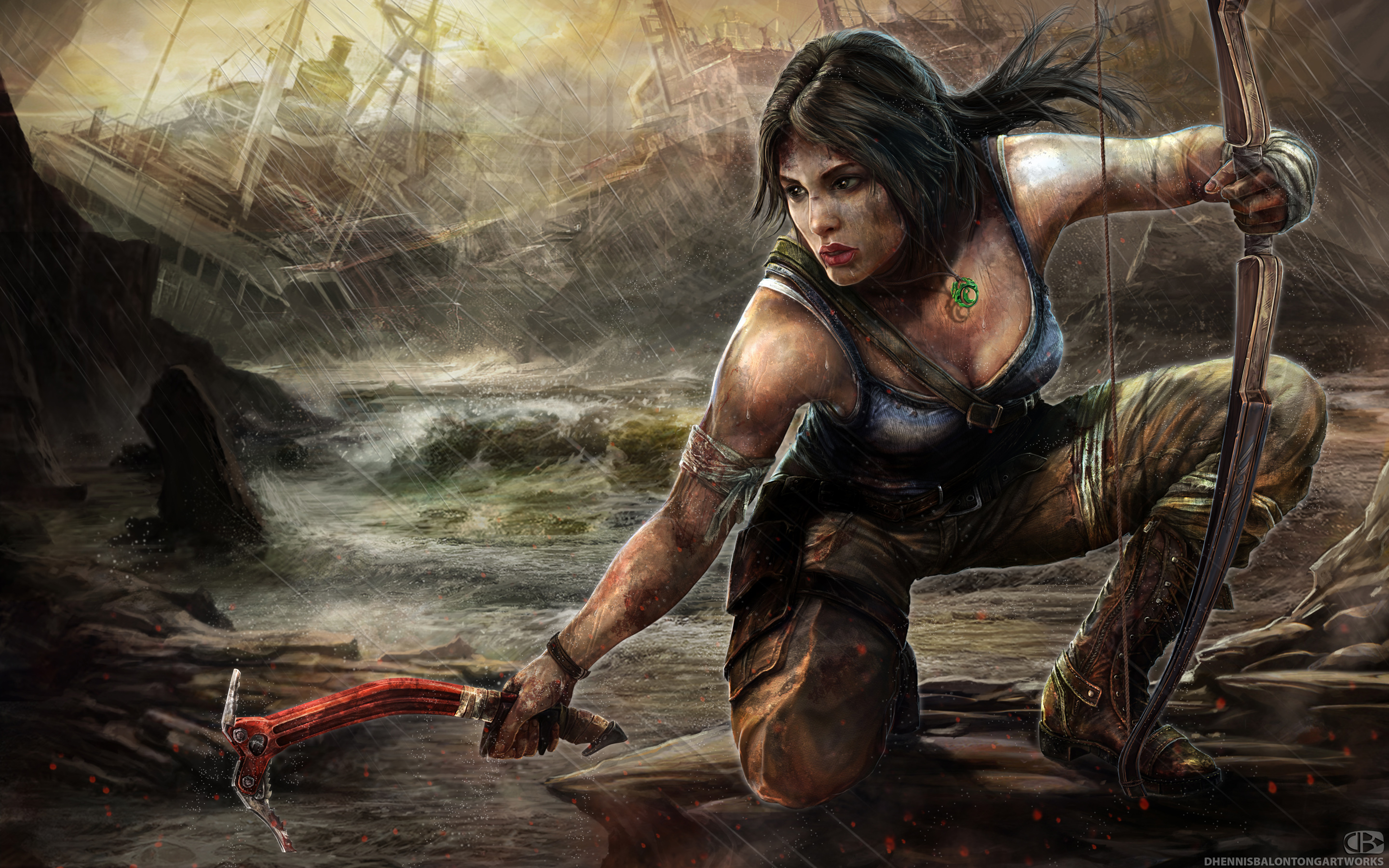 Lara Croft Tomb Raider Artwork - Lara Croft Tomb Raider Art - HD Wallpaper 