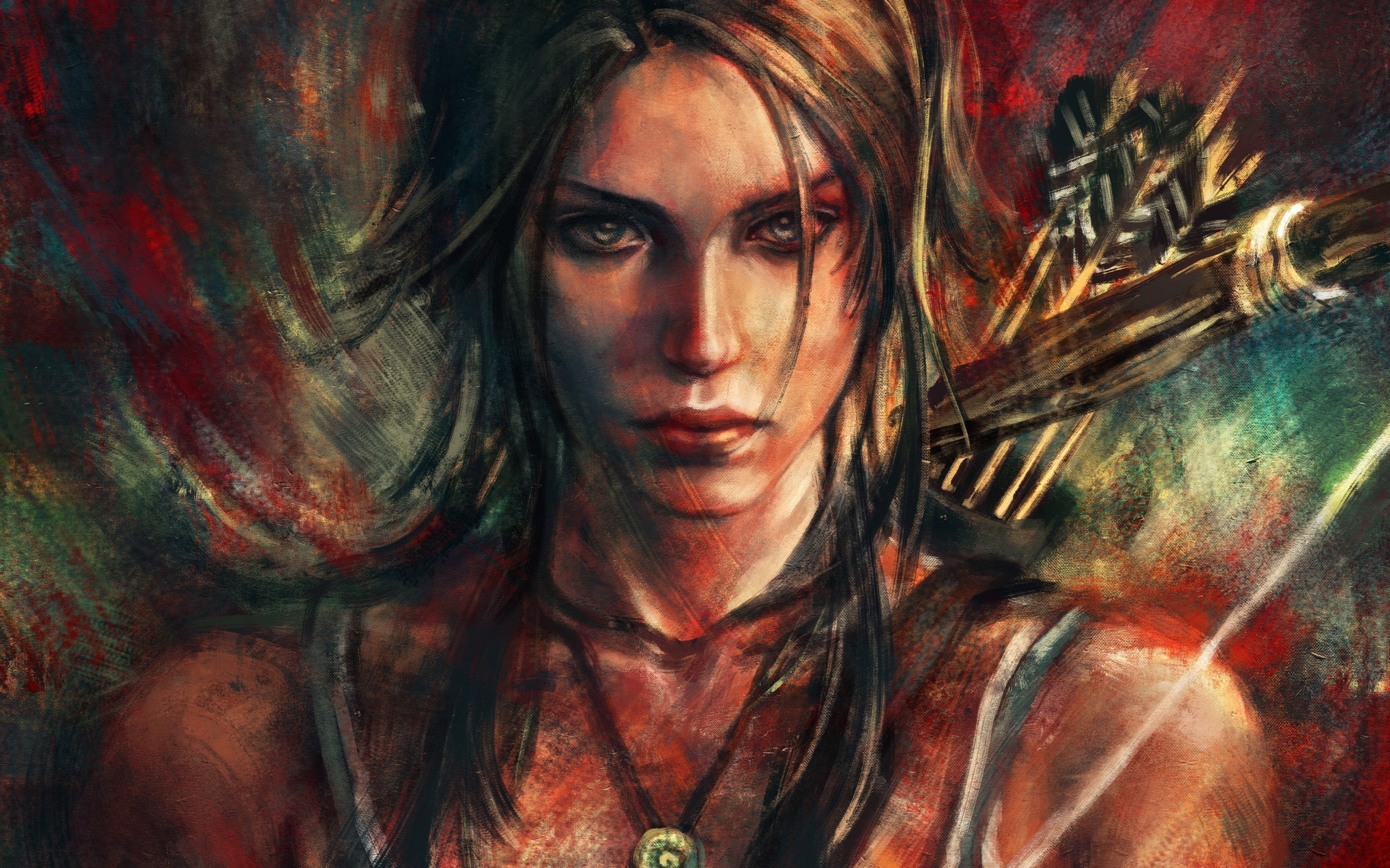 Lara Croft Tomb Raider Paint - HD Wallpaper 