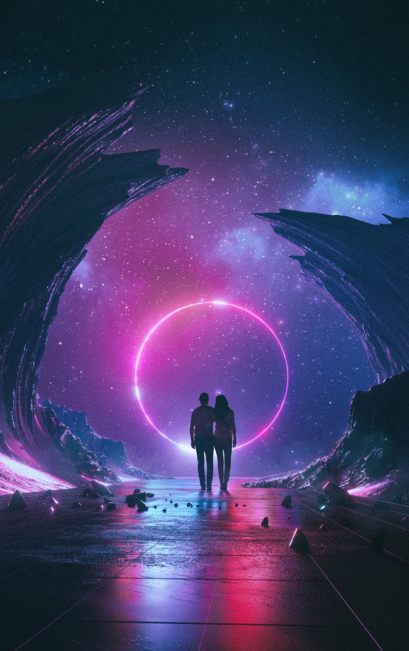 Couple, Digital Art, Fantasy, Wallpaper - Imagine Dragons Next To Me - HD Wallpaper 