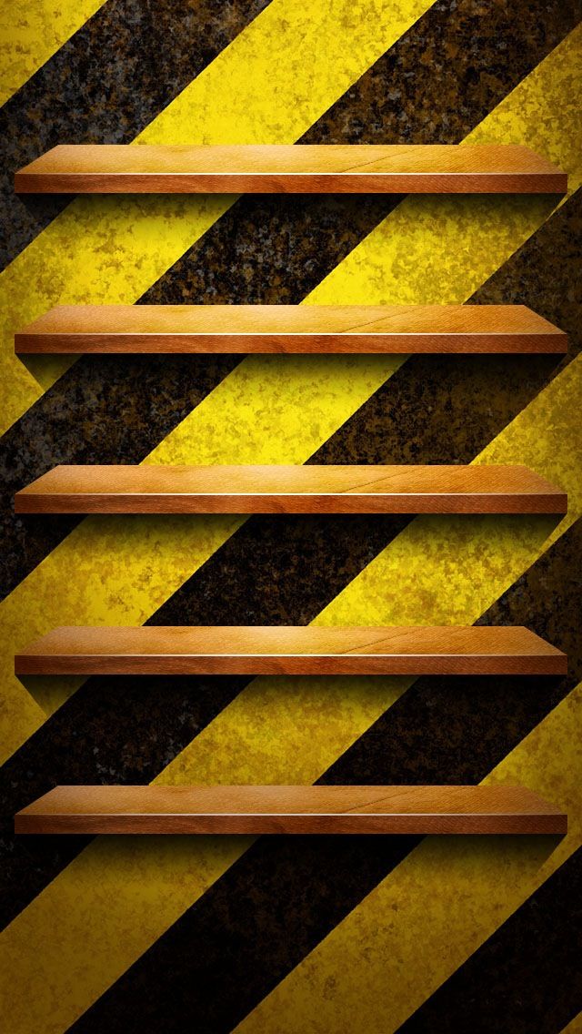 Iphone 5 Homescreen Shelf - HD Wallpaper 