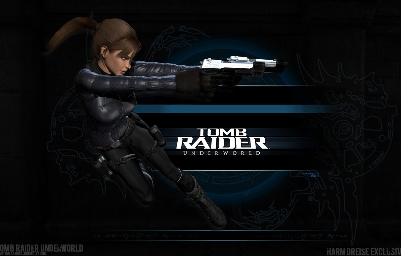 Photo Wallpaper Tomb Raider, Game, Pistols, Jump, Games, - Tomb Raider Underworld Hd - HD Wallpaper 