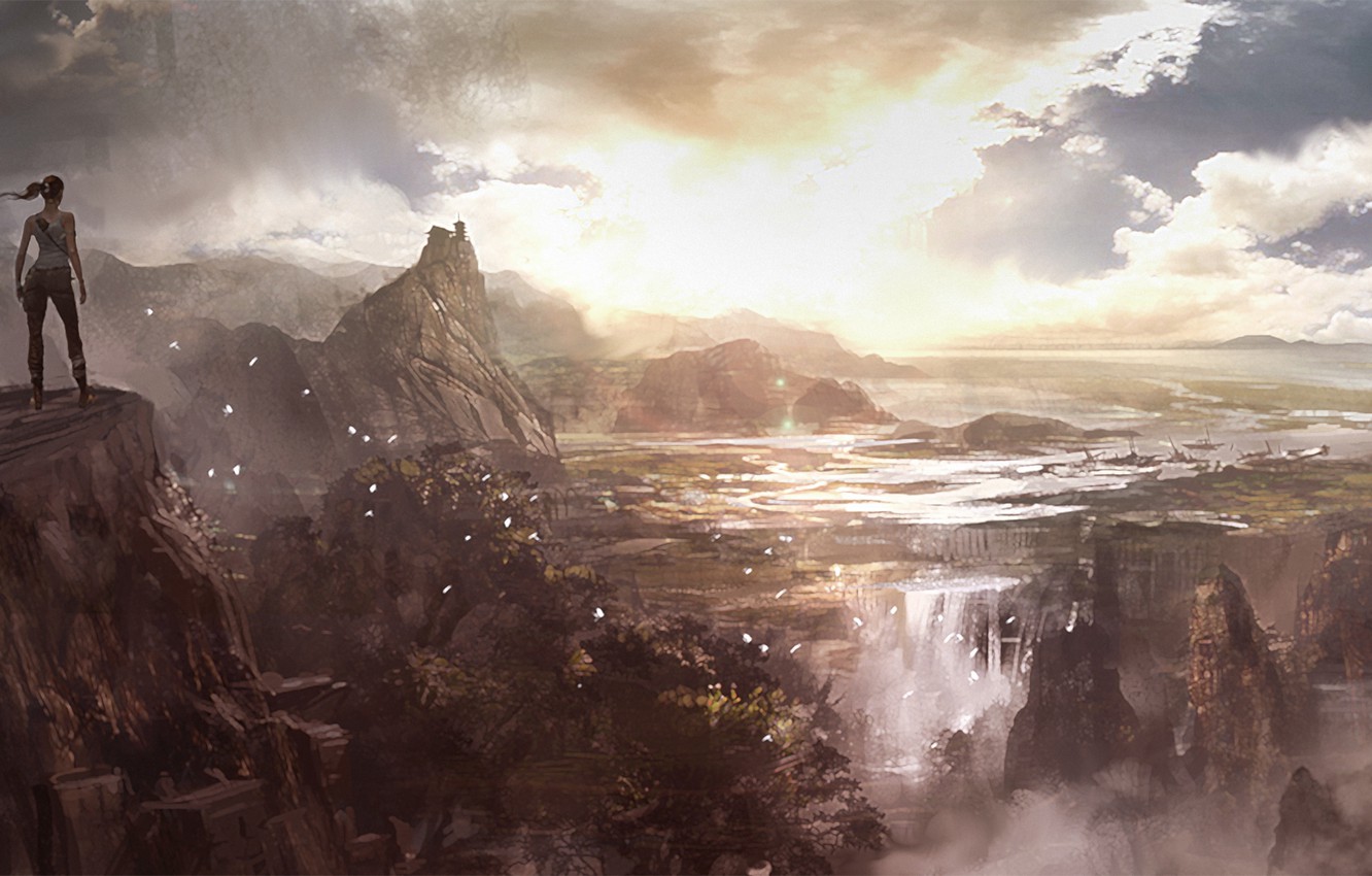 Photo Wallpaper Girl, Game, Tomb Raider, Lara Croft, - Tomb Raider The Island - HD Wallpaper 