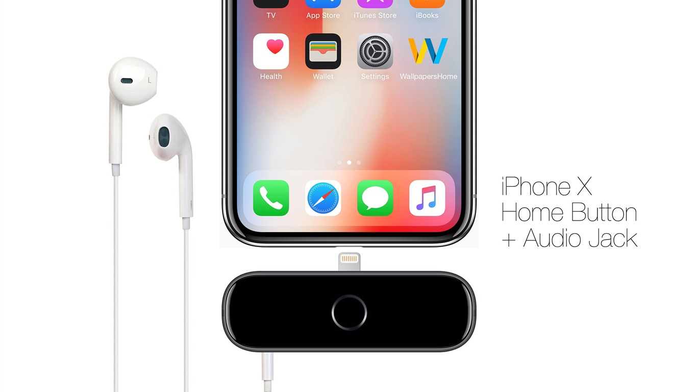 Iphone X Home Button 2017 Tech Wallpaper2017 - Lg Full Screen Mobile - HD Wallpaper 