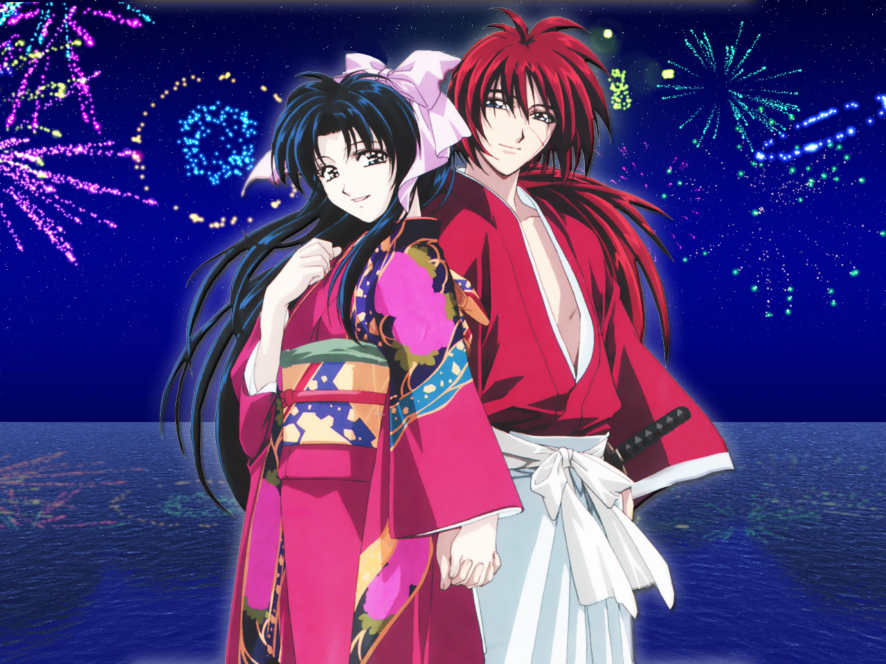 Rurouni Kenshin, Kaoru Kamiya, Kenshin Himura Wallpaper - Rurouni Kenshin E Kaoru - HD Wallpaper 