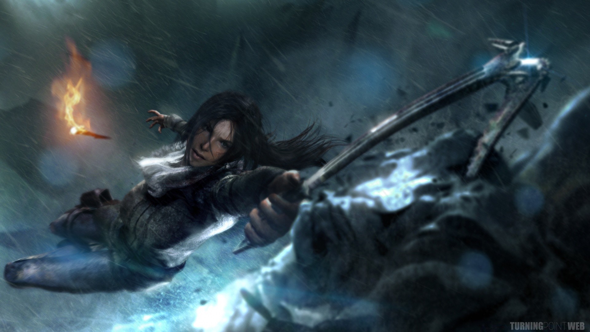 Rise Of The Tomb Raider Lara Croft Climbing Axe - Rise Of The Tomb Raider Fan Art - HD Wallpaper 