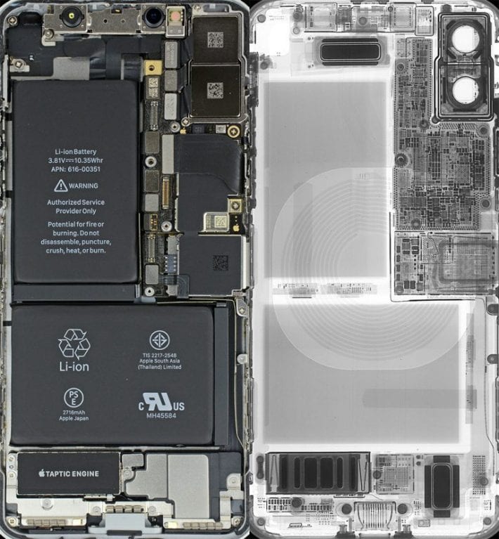 iphone x inside view