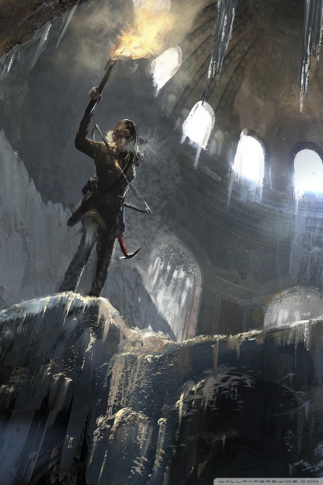 Rise Of The Tomb Raider Wallpaper 4k Mobile - 640x960 Wallpaper 