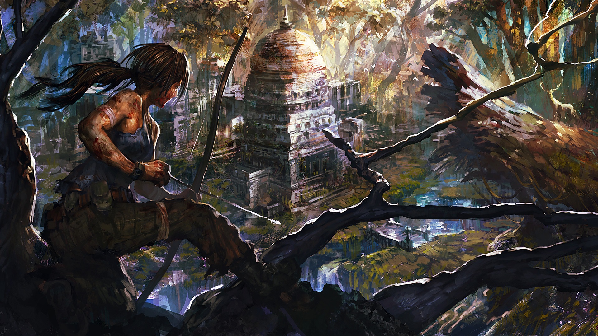 Wallpaper Art Drawing, Tomb Raider, Lara Croft - Lara Croft Longer Hair - HD Wallpaper 