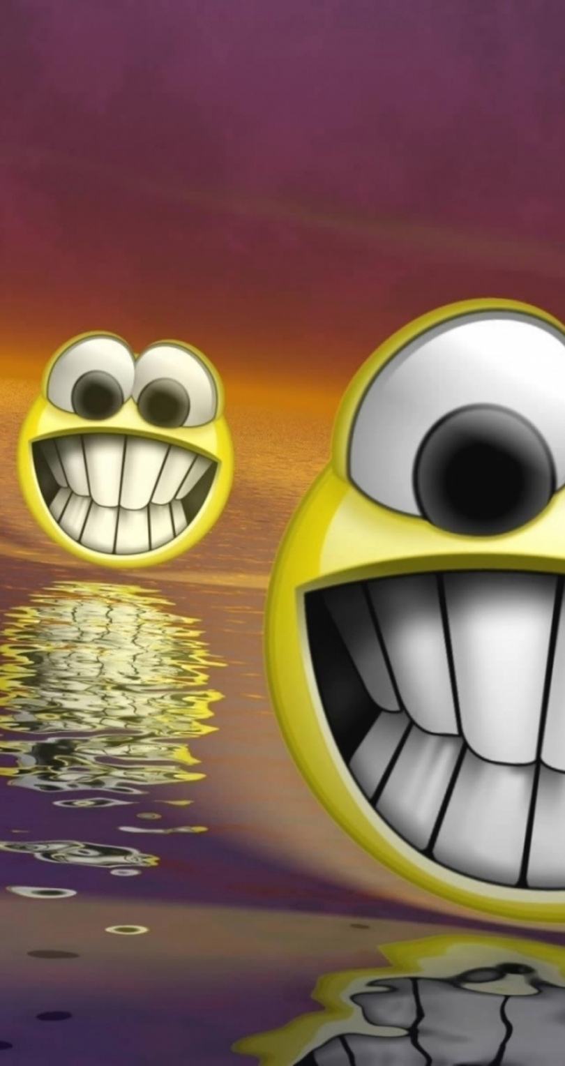 Funny Smiley Faces Float On Water - Smile - HD Wallpaper 