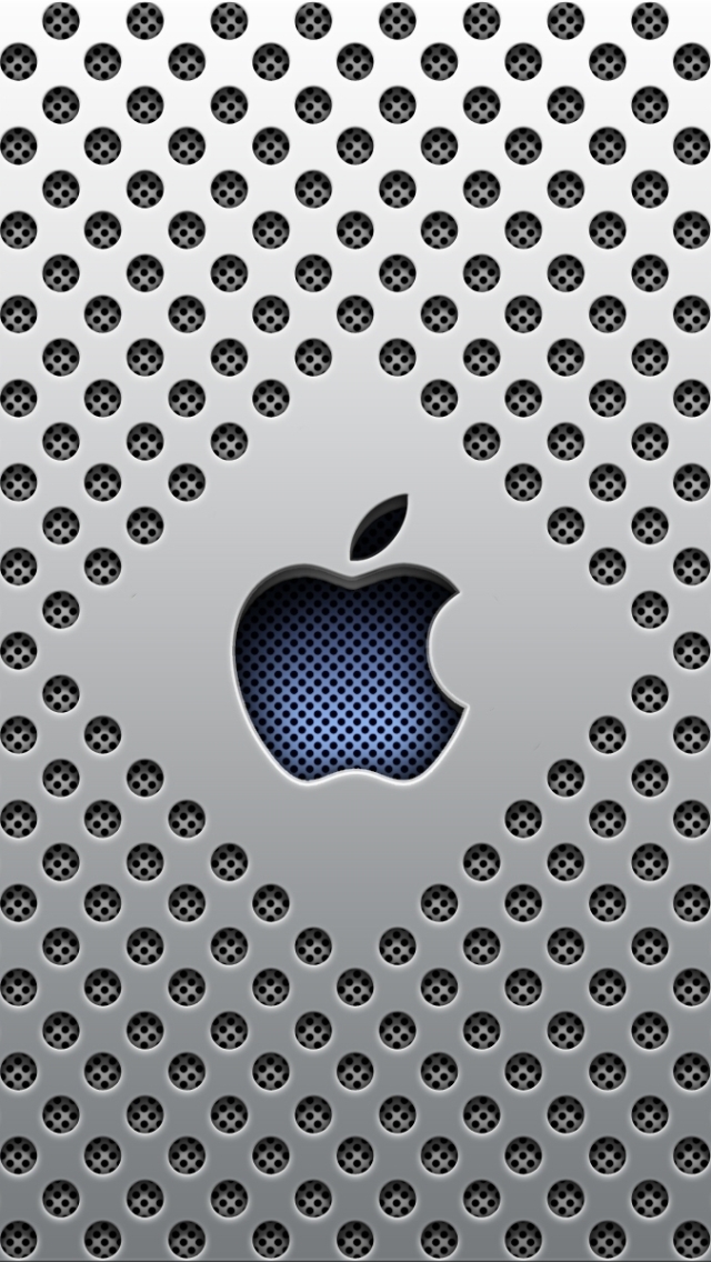 Silver Dots Apple Logo Iphone Wallpaper - Lyf Flame 6 Back Cover - HD Wallpaper 