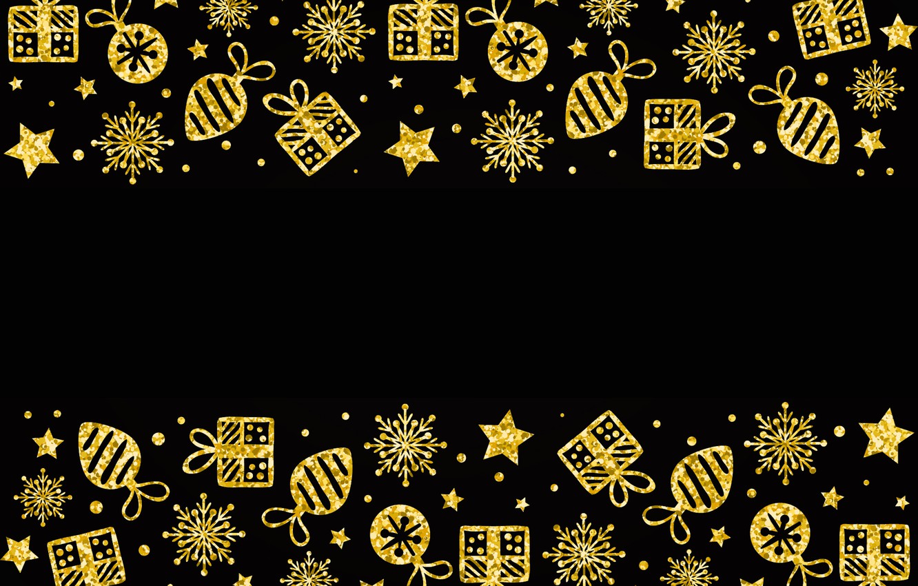 Photo Wallpaper Decoration, Gold, Pattern, New Year, - Motif - HD Wallpaper 
