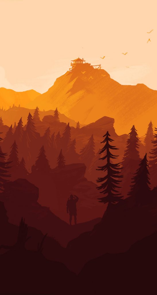 Firewatch Iphone Wallpaper Yellow Pic Hwb15543 - Firewatch Wallpaper Iphone - HD Wallpaper 