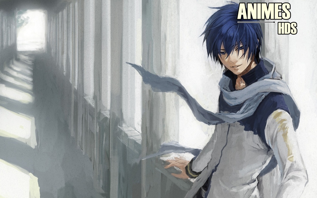 Dark Blue Hair Anime Boy - HD Wallpaper 