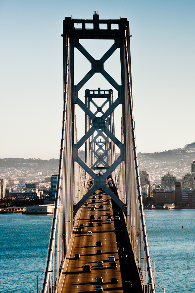 Oakland View Bay Bridge - HD Wallpaper 