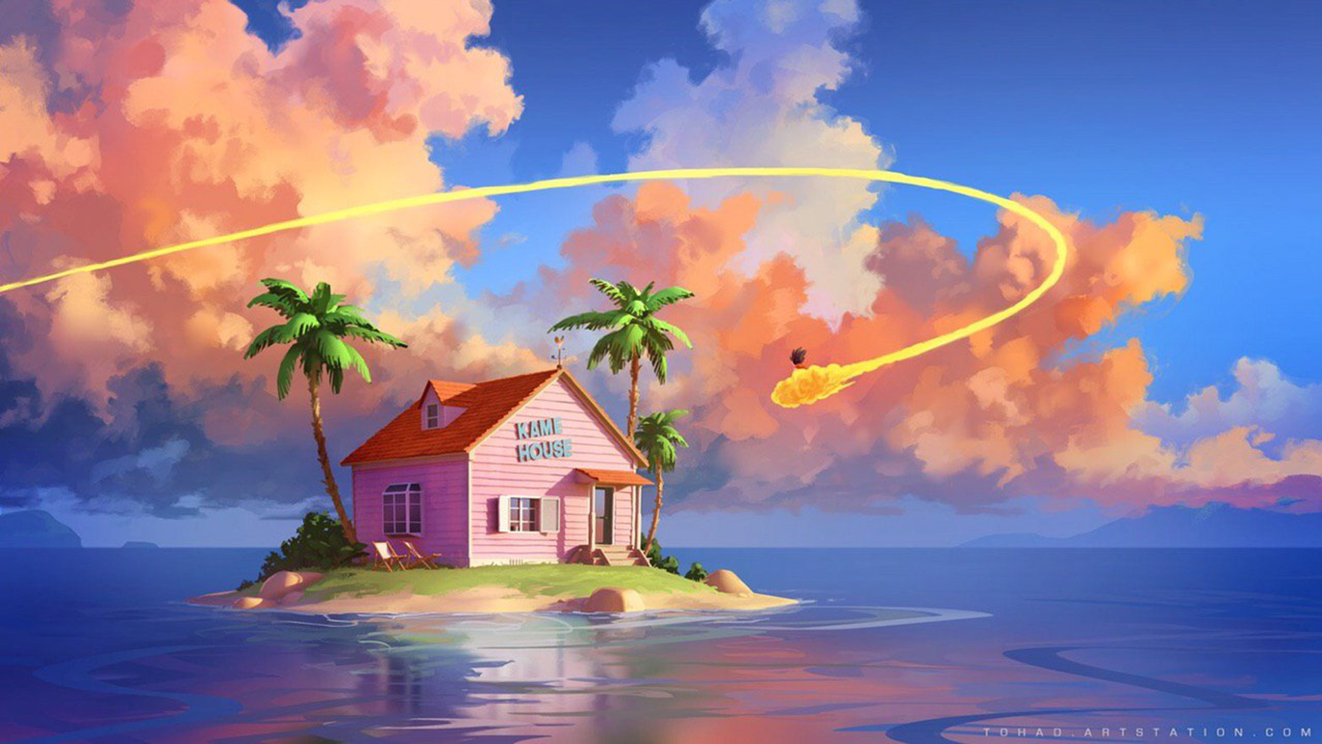 Kame House Dragon Ball Casa De Muten Roshi Maestro - Dragon Ball Kame House - HD Wallpaper 