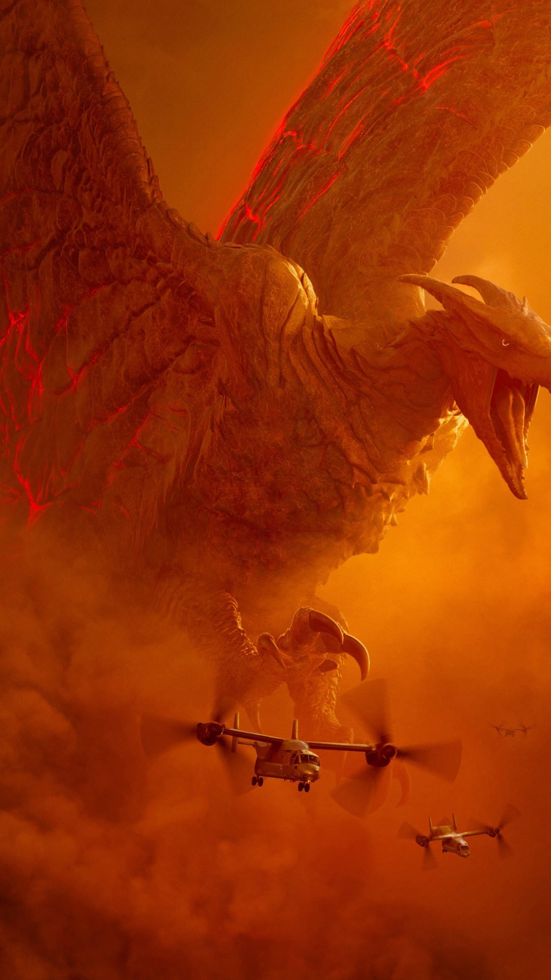 Godzilla King Of The Monsters Iphone Wallpaper With - Godzilla King Of The Monsters Rodan - HD Wallpaper 