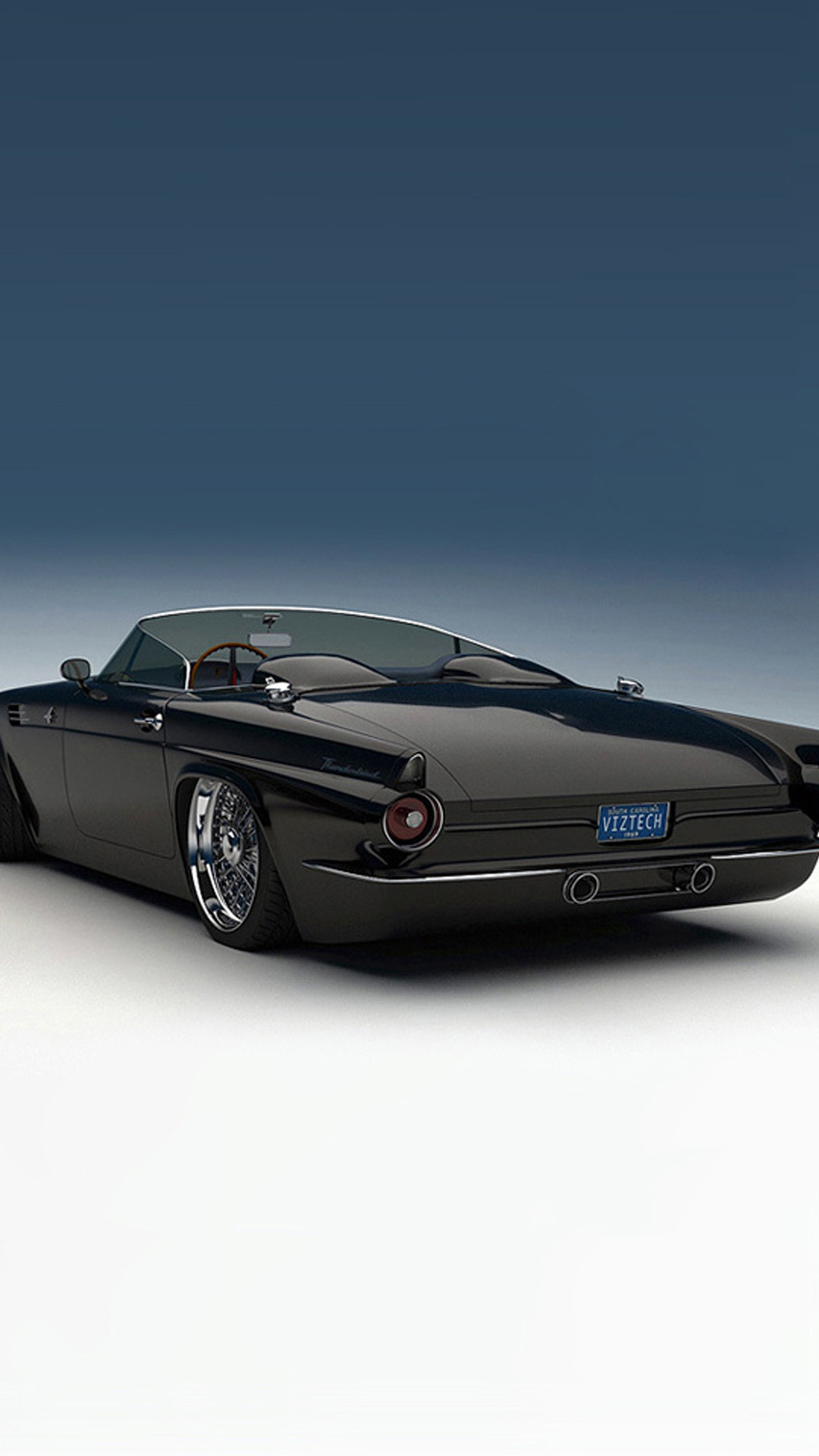 Ford Thunderbird 1955 Custom Hd Wallpaper Iphone - Custom Ford T Bird - HD Wallpaper 