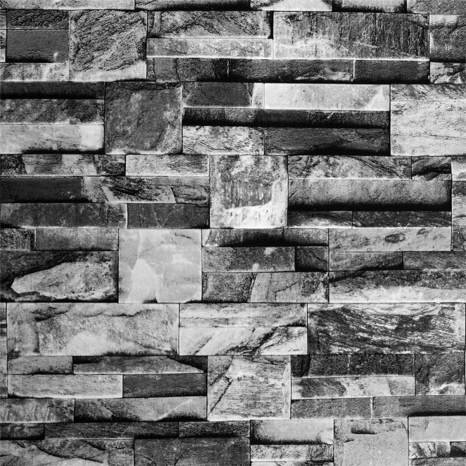 Black And Grey Faux Stone Wall - HD Wallpaper 