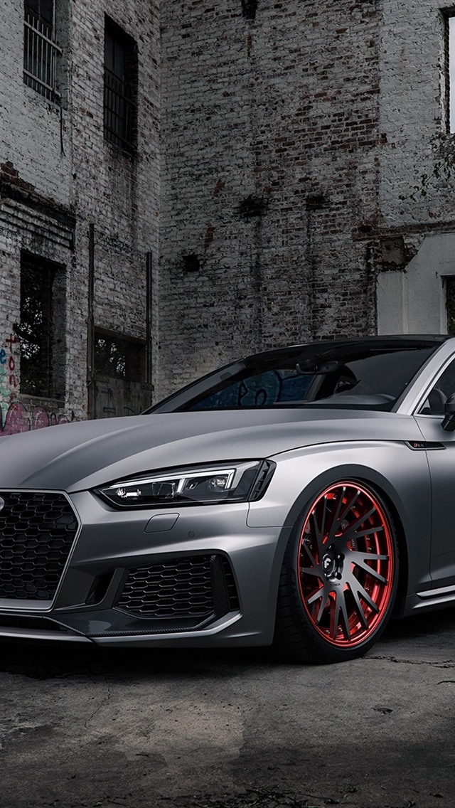 Iphone Wallpaper Audi Rs5 Silver Car - Audi Rs5 Matte Grey - HD Wallpaper 